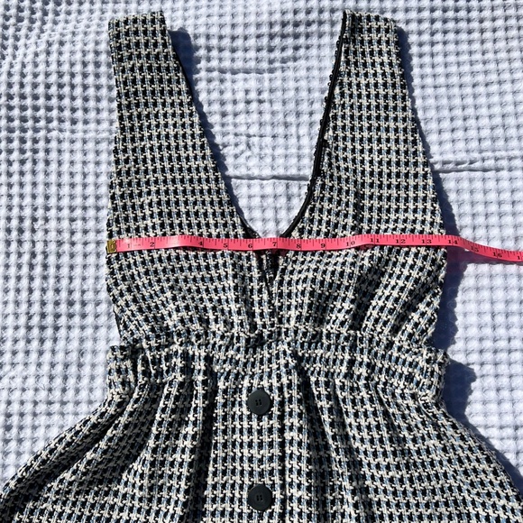ZARA Tweed Button-Front Pinafore Mini Dress - Picture 16 of 16